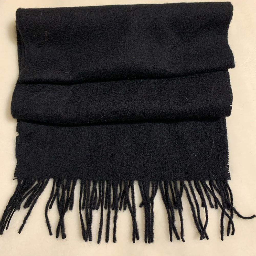 CHARTER CLUB Club Room 100% cashmere black Unisex scarf NWT